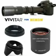 HD LUNAR and ASTRONOMICAL 500mm-1000mm F8 Preset Telephoto Lens For Nikon DSLR