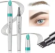 MIRORA Eyebrow Pencil Eyebrow Microblading Pen - Eye Makeup Eyebrow Pen Micro 4 Point Brow Pen Lift & Snatch Eyebrow Microblading Pen Long-Lasting Waterproof Natural Eyebrow Hair (Dark Brown)