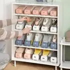 Plastic Shoe Rack Adjustable Cabinets Shoe Storage Double Stand Shelf Home