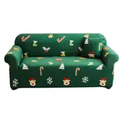 Christmas Sofa Cover Washable Couch Protector for Christmas Home Room Festival Decorations -Green
