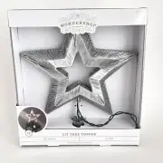 Wondershop Tree Topper Christmas Lights Silver Coil Wrap Star Clip On Magical