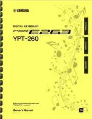 Yamaha PSR-E263 YPT-260 Keyboard OWNER'S MANUAL