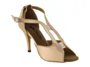 Latin Salsa Very Fine Ballroom Competitive Dance Shoe 2825LEDSS Light Tan Brown