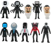 10pc Skibidi Toilet Titan Speakerman Model Toy Set - Horror Game Collection