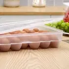 34 Compartment Egg Organizer Clear Food Container for Refrigerator Storage