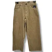 Volcom Big Boys Billow Cord Pants Size 10 Loose Tapered Leg Knaki