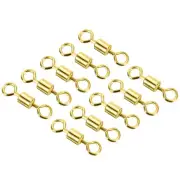 Fishing Barrel Swivels, 100Pcs 61LBS Copper Rolling Terminal Tackle, Golden