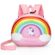 Anti-lost Cartoon Unicorn Backpacks for Girls Child Egg Shell School Bags Lovely Rainbow Backpack