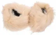 [VERDANVERSE] 1pair Faux Fur Arm Warmers for Women Fluffy Winter Wrist Cuffs Beige Soft and Comfortable Elastic Fit Wrist Bands for Cold Weather Stylish and Cozy Accessory for Every Outfit