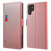 For Samsung Galaxy S23 Ultra Cell Phone Case Foldable Stand Card Holder Phone Cover with Makeup Mirr