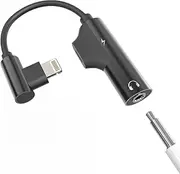 Lightning to 3.5mm Adapter for iPhone AUX Audio Headphone Splitter(2in1)Apple MFI Certified Charger Jack Cable Dongle Cord Converter for 7 8 Plus X 11 12 13 14 Pro Max Ipad Earphone Headset Adaptador