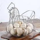 Metal Wire Chicken Egg Storage Basket Egg Storage Organizer for Home