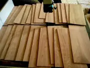 30 pcs. 1/8" x 4” x 12" red birch thin boards cnc rc