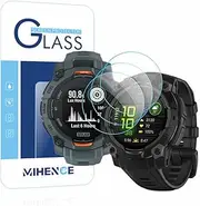 Screen Protector Compatible for Garmin Instinct 3 45mm AMOLED/Solar Smartwatch, 9H Tempered Glass Protective Film (3 PCS)