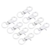 44mm Swivel Clasps Lanyard Snap Hook Claw Clasp for DIY White, 8Pcs