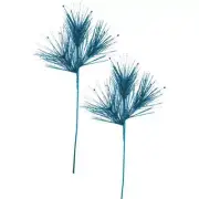 Queens of Christmas PCKA25-SPRY-AQ-2PK 25 in. Glittered Spray Branch Pick for...