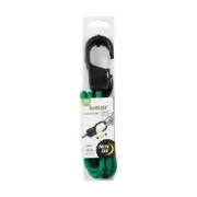 48 Inch Green SlideLock Carabiner Bungee Cord With Strong Tarp Carabiners