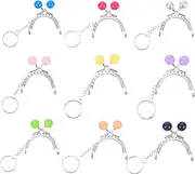 DECORNIJIA 9Pcs Decorative Handbag Lock Candy Bead Design Retro Bag Clamps for DIY Handbags Durable Lightweight Accessories for Stylish Bag Charms