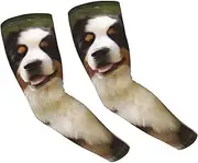 [FHEDVBN] dog family Arm Sleeves Compression Arm Covers for Men Women Outdoor Sun Sleeves Cooling Sports Sleeve, Black
