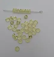 24pc Swarovski Crystal Jonquil 5mm Flat Bicone/ Rondelle 5305 Beads; Vintage!