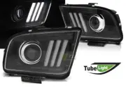 Faros delanteros for Ford Mustang 2004-2009 Tube Light Black Freeshipping LPFO75