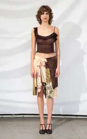 [SIEDRÉS] Zoe Patchwork Wrap Satin Skirt