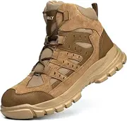 [Asiman] Steel Toe Boots for Men Women Industrial Construction Safety Boots Lightweight Comfortable Work Shoes Non-Slip Puncture Proof Composite Toe Shoes