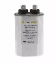 Titan Pro TOCF12.5 Oval Motor Run Capacitor MFD 35 440/370 Vac
