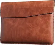 CPNVWA Leather Laptop Sleeve for MacBook Pro 14 Inch M3 M2 Pro/Max 2023 & M1 Case,Slim and Durable Waterproof Protective Bag for 14 Inch Notebook Computer Cover,Brown