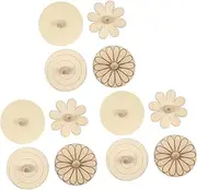 KOMBIUDA 12pcs Unfinished Wooden DIY Gyroscope Creative Painting Spinning Tops for Lightweight Craft Activity to Hand Eye Coordination and