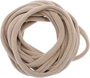 Lurrose Pack of 20 Fabric Headband Khaki Elastic Nylon Hair Band Simple Soft DIY Headband for Toddlers Girls