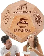 Reusable Decision Dice for Couples - Decider Dice giftes for Food Lovers | Great for Christmas, Halloween, Birthdays, Valentine's Day, Aniversary, Date Night Game for Couples, Unique Food Adventure