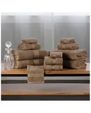 Superior Solid Organic Absorbent 12pc Organic Cotton Towel Set