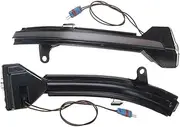TDTAPN 1Pair Led Car Daytime Fog Day Running Lights Compatible for BMW 5/7 Series F10 Rearview Mirror Dynamic Strobe Strip Turn Lamp F11F01-03