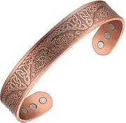 MagEnergy Copper Bracelet for Men Life of Tree Magnetic Therapy Bracelet Viking Jewelry 7.5inches Adjustable
