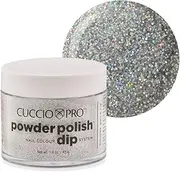 Cuccio Colour Powder Nail Polish - Lacquer For Manicures And Pedicures - Highly Pigmented Powder That Is Finely Milled - Durable Finish With A Flawless Rich Color - Deep Silver Glitter - 1.6 Oz