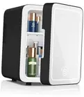 Makeup Fridge With Dimmable LED Light Mirror, 4L Mini Fridge for Bedroom, Car,