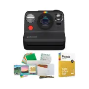 Polaroid NOW Instant Camera Generation 2 Black wColor Instant Film Bundle