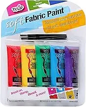 Tulip 29375 Soft Fabric Paint, 5-Pack, Multicolor
