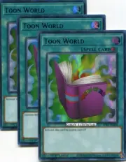 3 X YU-GI-OH TOON WORLD 1ST ED BLUE RARE NM/MINT LDS1-EN068
