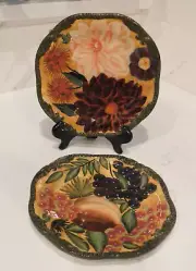 Certified International Salad Plate Renaissance Raymond Waites SET OF 2 NEW