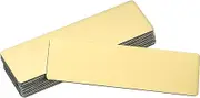 sourcing map 12 Pcs Blank Name Plates, 3.1 x 1" Engraved Metal Name Plate Laser Strong Adhesive Nameplate Anodized Aluminium Custom Blank Plates for Signs DIY Crafts, Gold