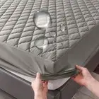 Waterproof Throw Mattress Cover Bed Fitted Sheet Mattress Protector Single/doubl
