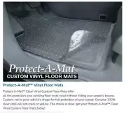 Front Row 2 Pc Clear Protect-A-Mat Custom Floor Mats for VW - Made in USA (for: Volkswagen)
