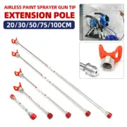 20 30 50 75 100M Airless Paint Sprayer Spray Gun Tip Extension Pole Nozzl