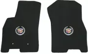 Lloyd Mats 2 pc Front Floor Mat Set 2008 - 2011 Cadillac DTS Black silver crest