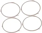 Ciieeo 4pcs Turntable Wheel Ring Support Microwave Rack Plate Bracket Lightweight Strong Base for Glass Tray Replacement for Rotating Microwave Oven Accessory