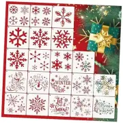 20 Pieces Christmas Snowflake Stencil Reusable Stencils Plastic 20 Snowflakes