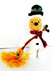 VINTAGE WALT DISNEY WINNIE THE POOH SNOWMAN MINI BEAN BAG PLUSH MOUSEKE TOYS