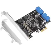 NEW PCIE to Internal 2 Port 19Pin Header 4 Port USB 3.0 Expansion Card 8cm Low